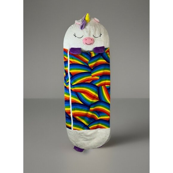Happy Nappers Pillow Sleeping Bag 20”x54” Arianna Unicorn Rainbow Sleepy Sack - Picture 1 of 7